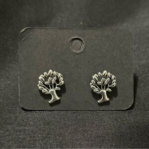 Silver Tree Earrings